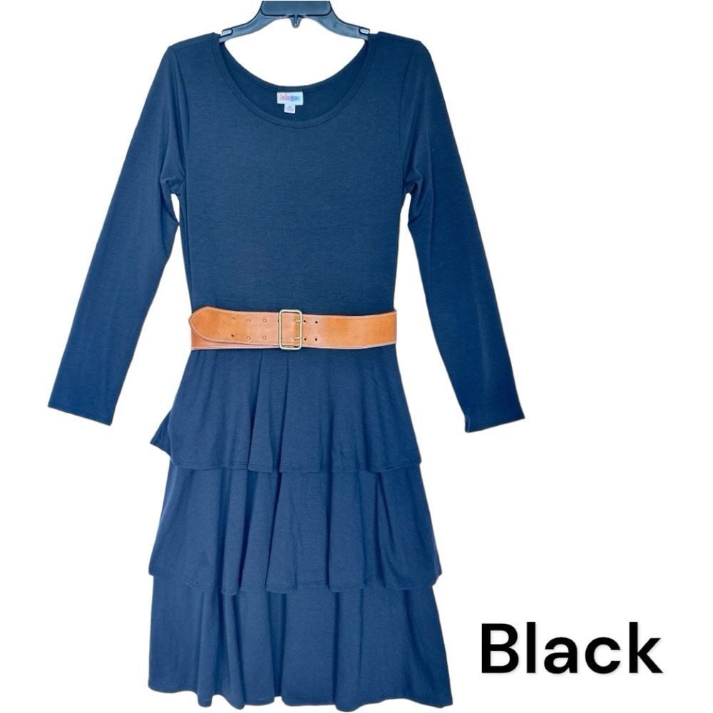 LuLaRoe Black Tiered Midi Dress